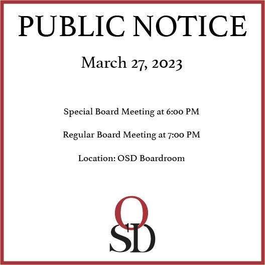  PUBLIC NOTICE: BOARD MEETINGS